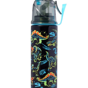 Smiggle - Livin Dinazor Su Püskürtmeli Çelik 500Ml Matara