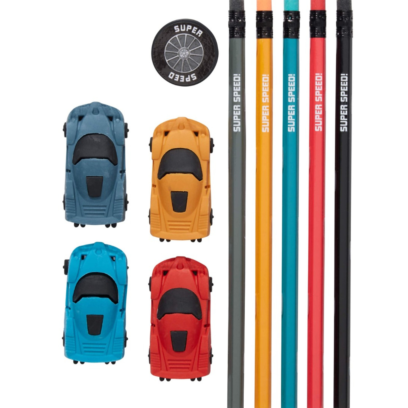 Smiggle - Super Yarış Kalem Ve Silgi Seti - 470153-1 - 9332934399402