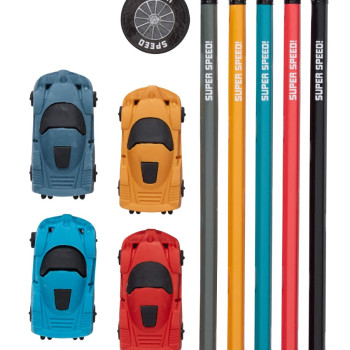 Smiggle - Super Yarış Kalem Ve Silgi Seti