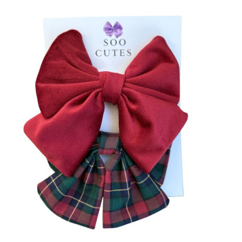 Soo Cutes Velvet Bow Red