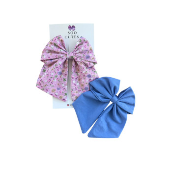 Soo Cutes Twin Pink Flowers Bows