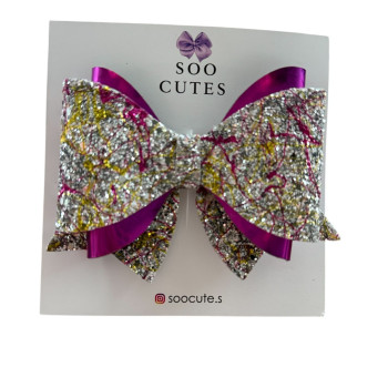 Soo Cutes Pink Glitter Bow