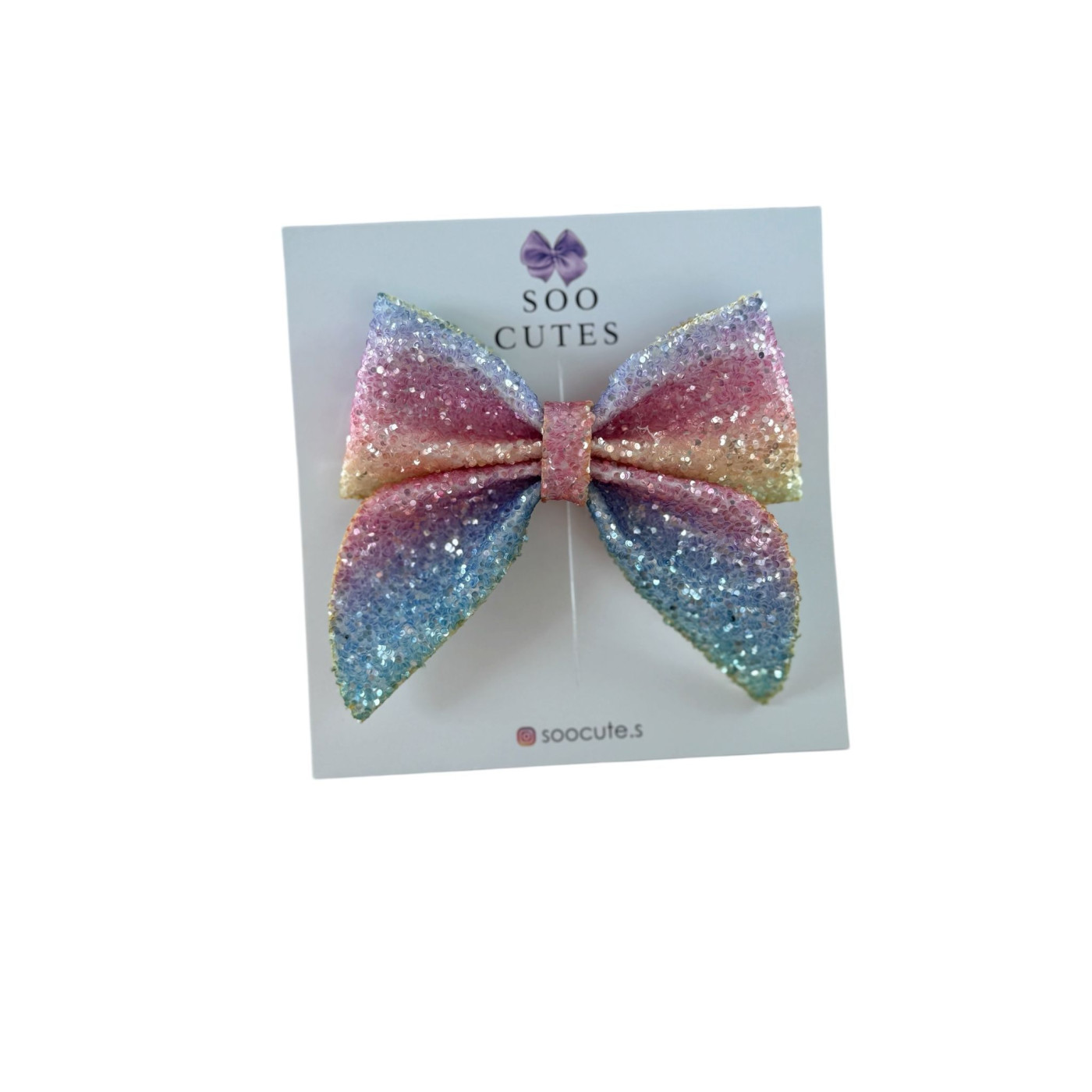 Soo Cutes Rainbow Glam Bow
