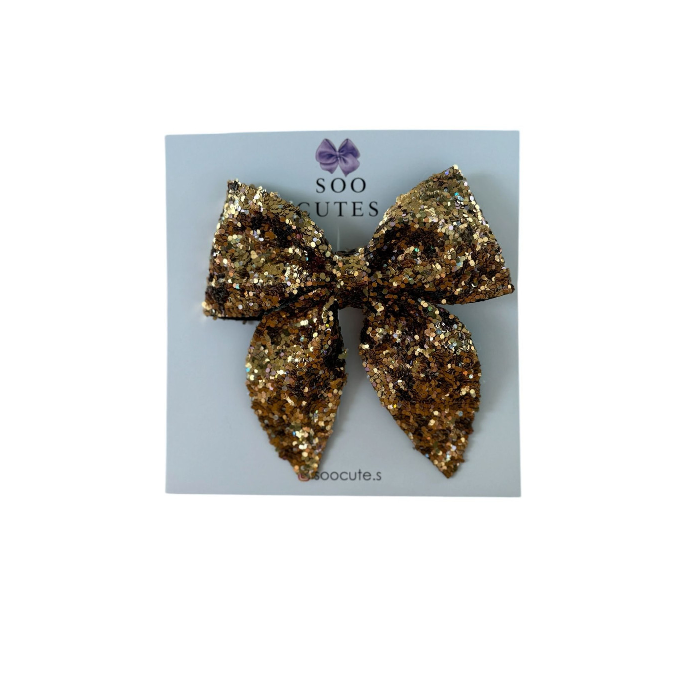 Soo Cutes Gold Glam Bow