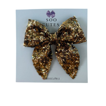 Soo Cutes Gold Glam Bow