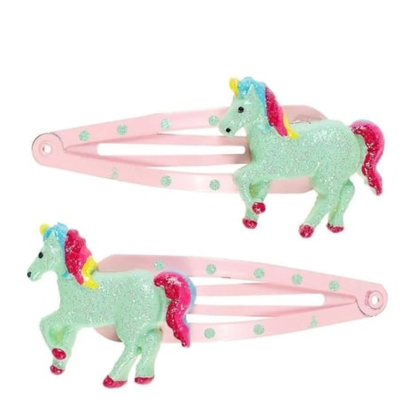 Unicorn Klipsli Toka - Pembe Mint Yeşili