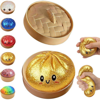 Squishy Rainbow Mystery Glitter Bun Dumpling Sürpriz Paket