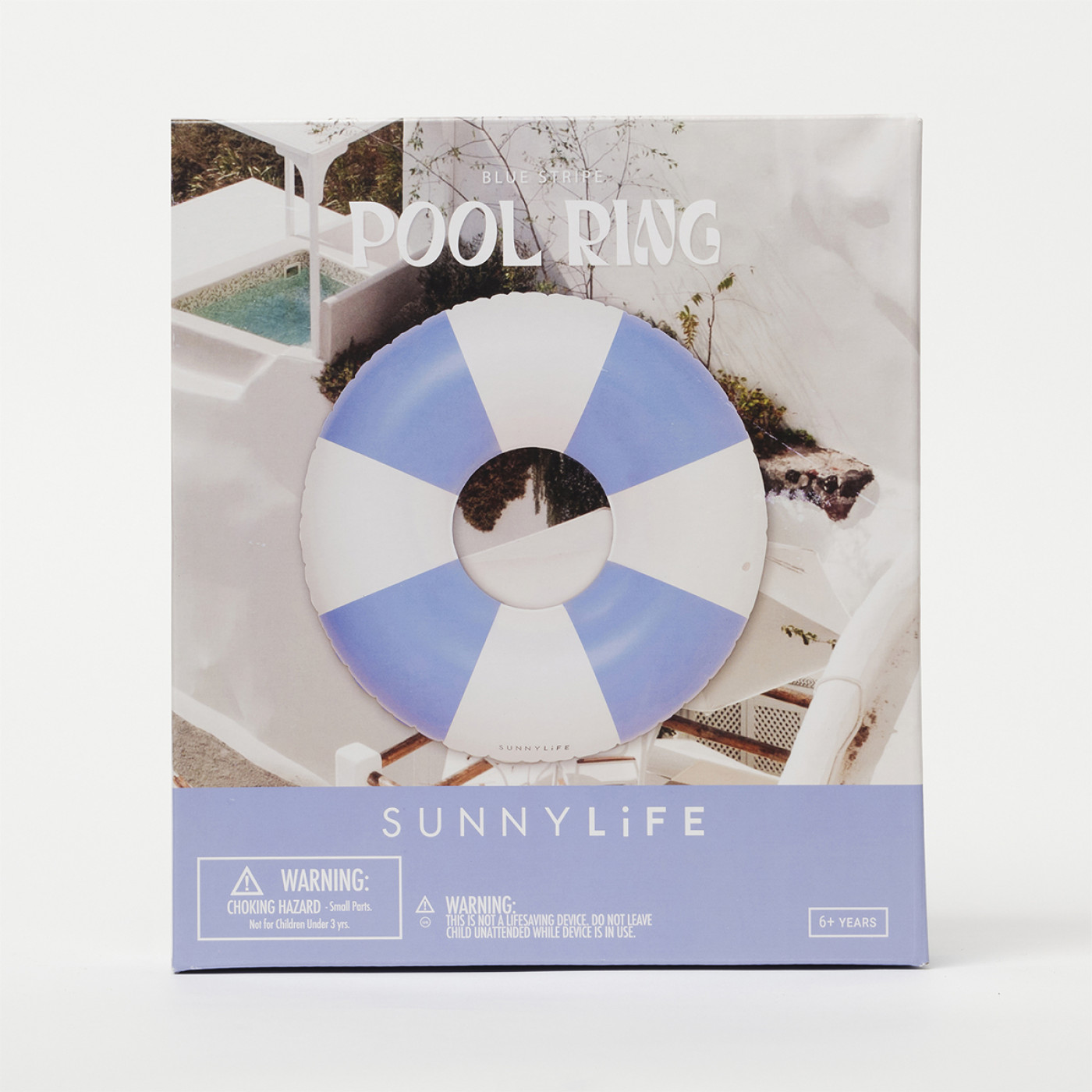 Sunnylife | Şişme Yüzme Simidi Mavi Beyaz