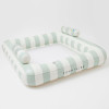 Sunnylife Çift Kişilik Soft Yeşil Çizgili  Havuz Yatağı Simidi - S41DHWHT - 9339296066935