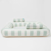 Sunnylife Çift Kişilik Soft Yeşil Çizgili  Havuz Yatağı Simidi - S41DHWHT - 9339296066935