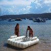 Sunnylife Çift Kişilik Soft Yeşil Çizgili  Havuz Yatağı Simidi - S41DHWHT - 9339296066935