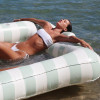 Sunnylife Çift Kişilik Soft Yeşil Çizgili  Havuz Yatağı Simidi - S41DHWHT - 9339296066935