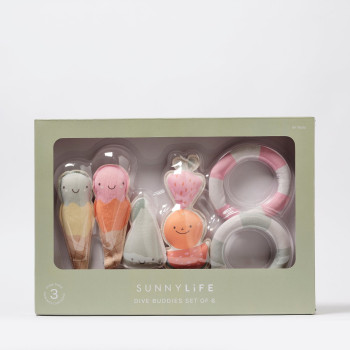 Sunnylife - Pamuk Şeker Desenli Havuz Oyuncağı 6'Li Set Sunnylife - Pamuk Şeker Desenli Havuz Oyuncağı 6'Li Set