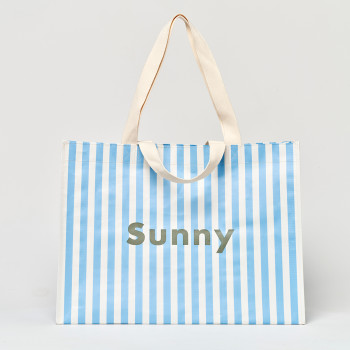 Sunnylife - Büyük Plaj Çantası Mavi Çizgili