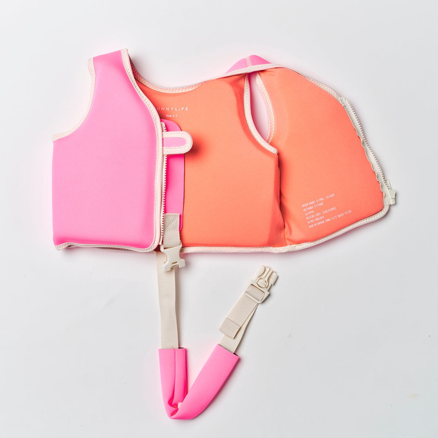 Sunnylife | Neon Pembe Çocuk Yüzme Can Yeleği, 2-3 Yaş Sunnylife | Neon Pembe Çocuk Yüzme Can Yeleği, 2-3 Yaş