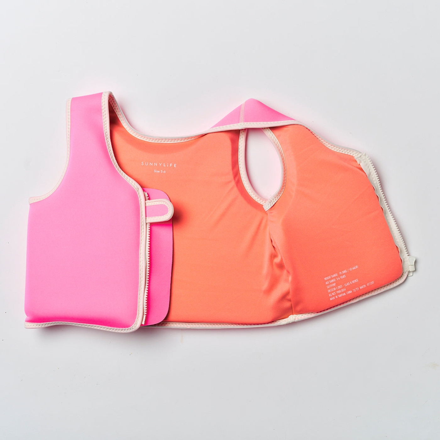 Sunnylife | Neon Pembe Çocuk Yüzme Can Yeleği, 3-6 Yaş Sunnylife | Neon Pembe Çocuk Yüzme Can Yeleği, 3-6 Yaş