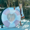 Luxe Tube Pool Ring Stole My Heart Pink Stripe - 9339296069165 Luxe Tube Pool Ring Stole My Heart Pink Stripe - S51HPRGL - 9339296069165