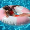 Luxe Tube Pool Ring Stole My Heart Pink Stripe - 9339296069165 Luxe Tube Pool Ring Stole My Heart Pink Stripe - S51HPRGL - 9339296069165
