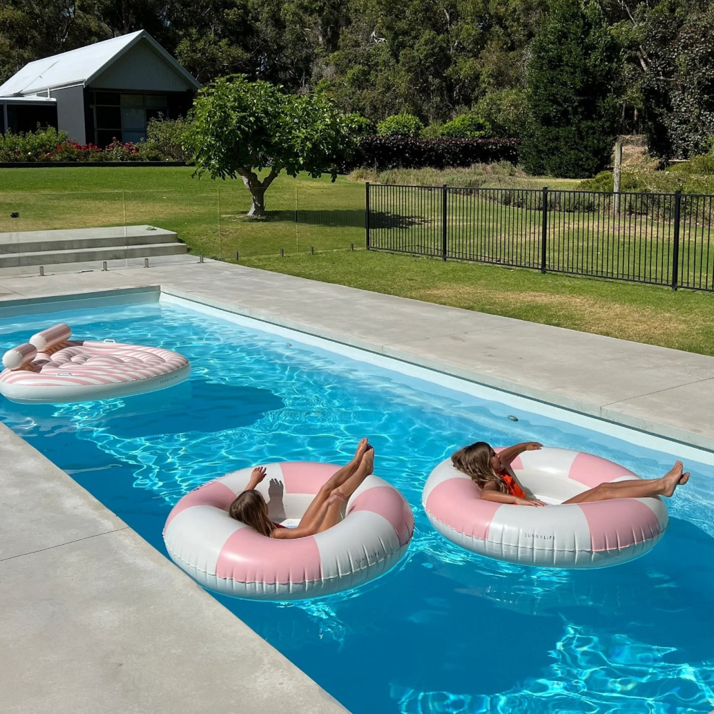 Luxe Tube Pool Ring Stole My Heart Pink Stripe - 9339296069165 Luxe Tube Pool Ring Stole My Heart Pink Stripe - S51HPRGL - 9339296069165