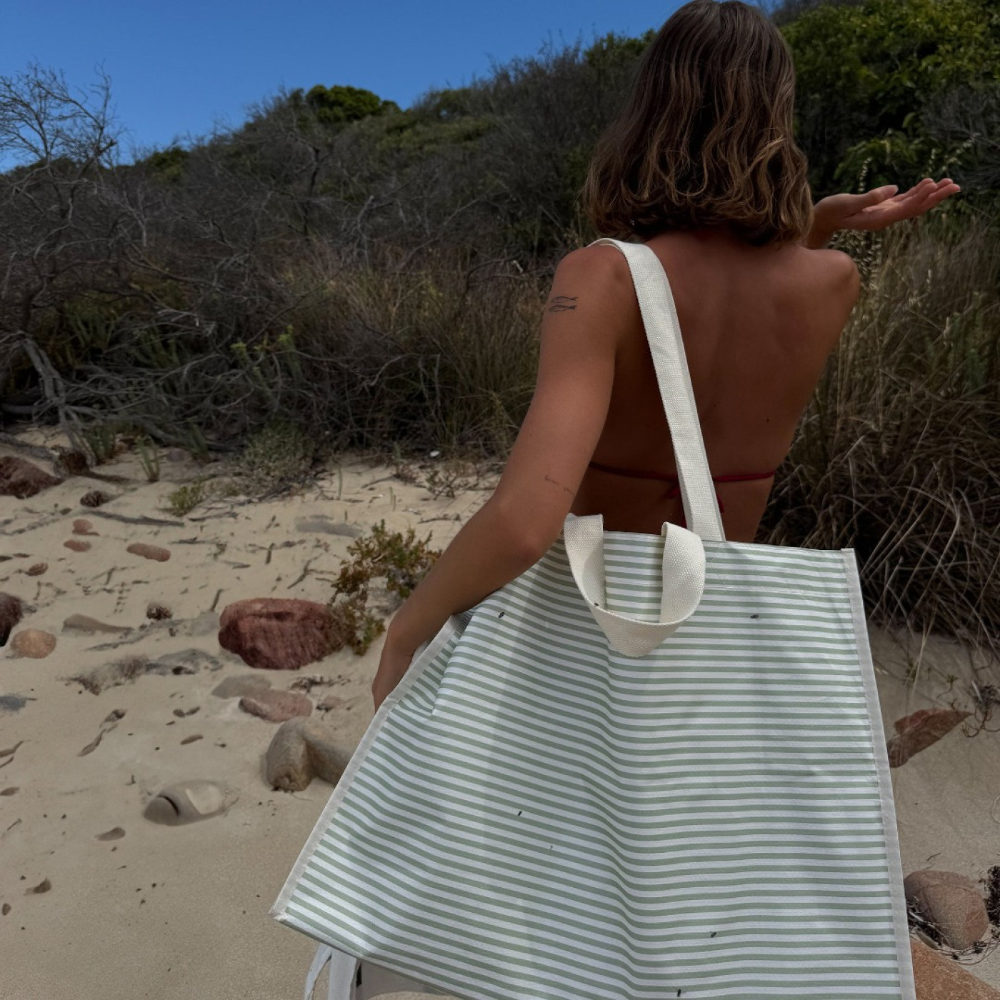 Sunnylife - La Palma Carryall Plaj Çantası - 9339296068953 Sunnylife - La Palma Carryall Plaj Çantası - S51CARGR - 9339296068953