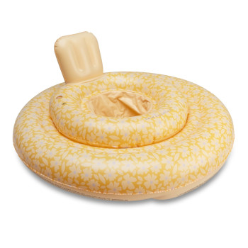 Swim Essentials - Yellow Flowers Bebek Sırt Destekli Yüzme Simidi 0-1 Yaş