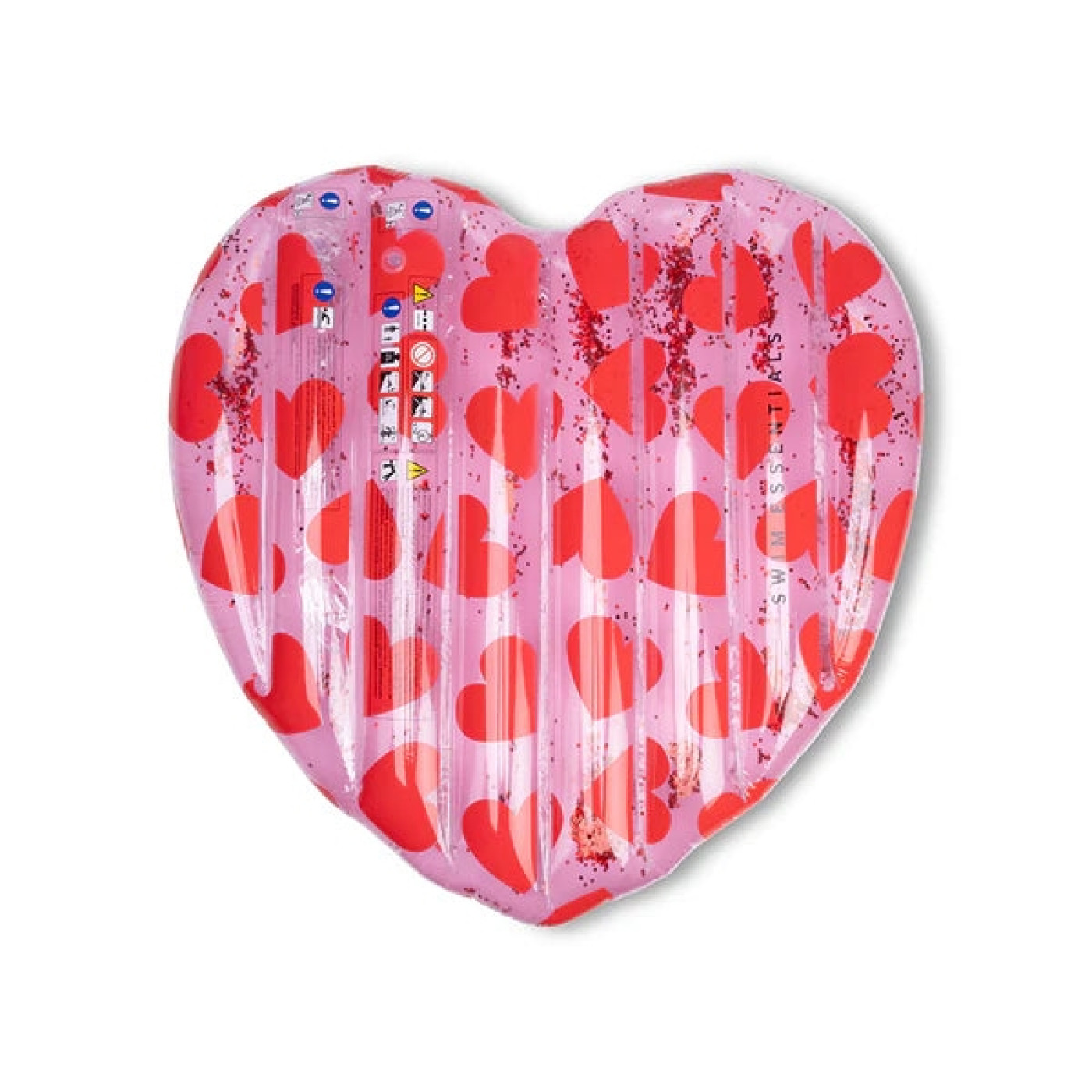 Swim Essentials - Red Hearts Şişme Deniz ve Havuz Yatağı 150cm