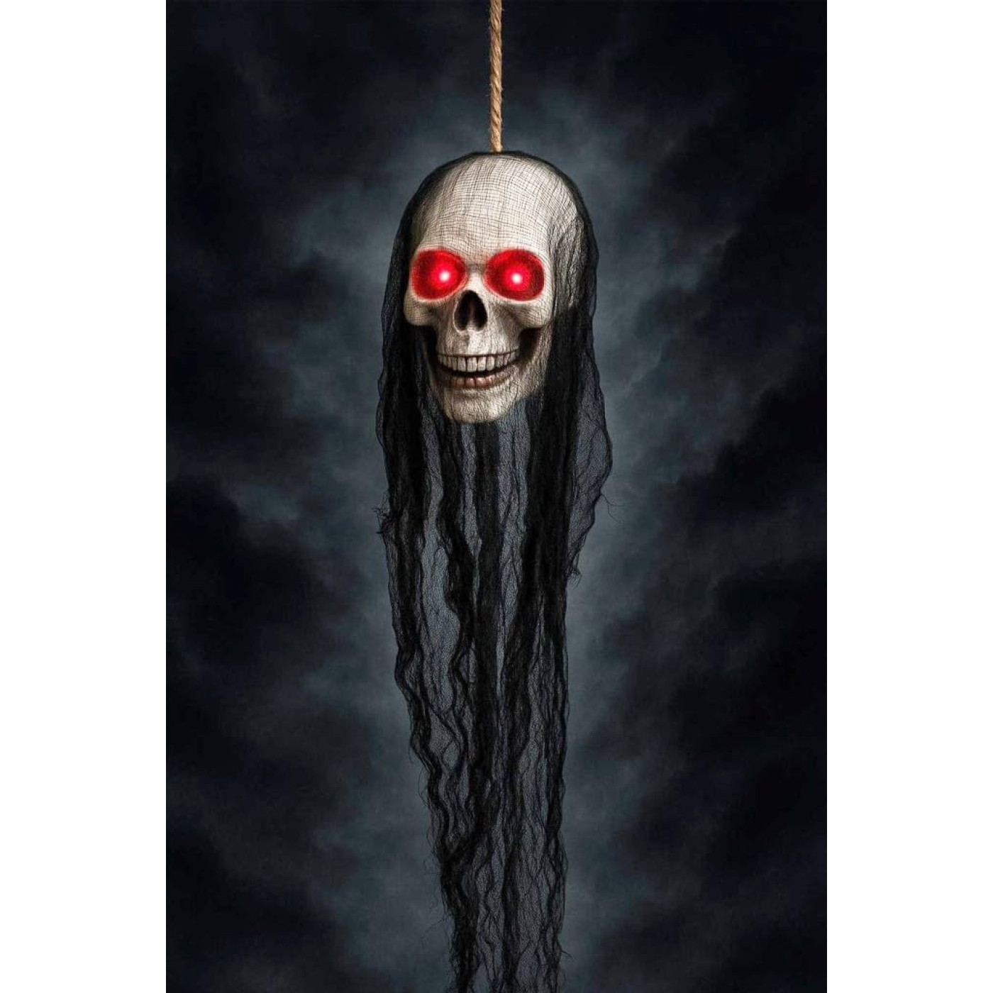 TM Halloween Led Işıklı Kuru Kafa Asma Süs - Halloween Görseli