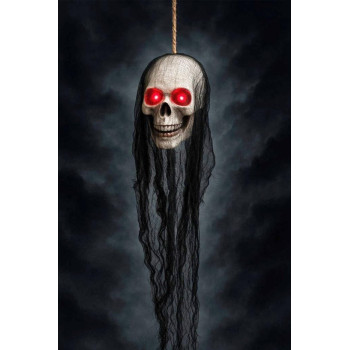 Halloween Led Işıklı Kuru Kafa Asma Süs