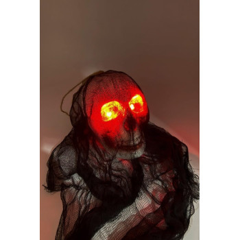 Halloween Led Işıklı Kuru Kafa Asma Süs