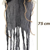 TM Halloween Kuru Kafa İskelet Figürlü Asılabilir Halloween Parti Dekoru Siyah 75 cm - Halloween Görseli
