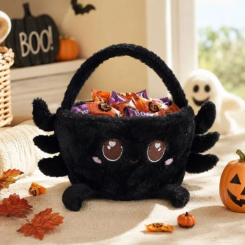 Halloween Şeker Toplama Çantası Siyah Örümcek