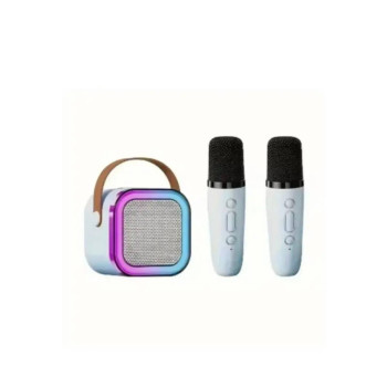 Çift Mikrofonlu Kablolu Karaoke Seti Mavi