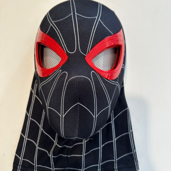 Hareketli Örümcek Adam Maskesi - Siyah