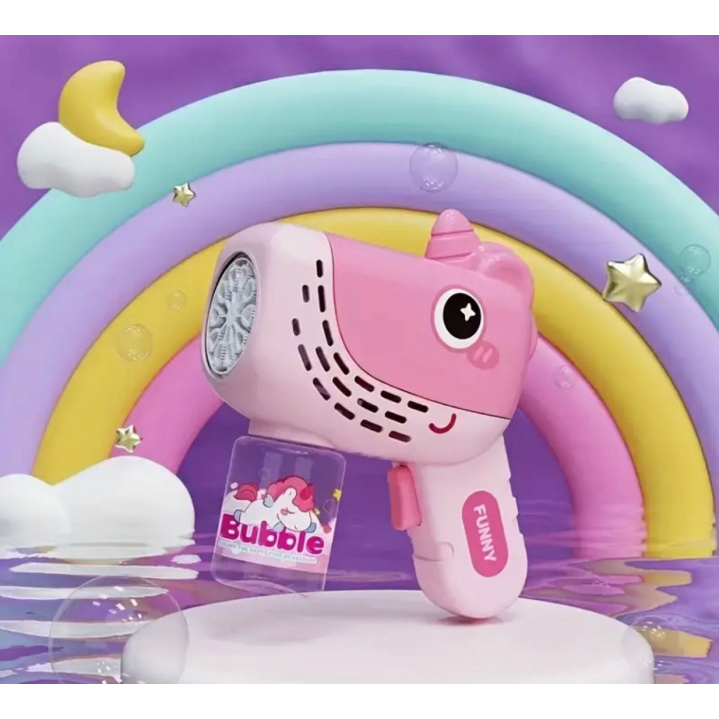 Işıklı Balon Yapma Makinası Çoklu Delikli Pembe - 8690000003044 - 8690000003044