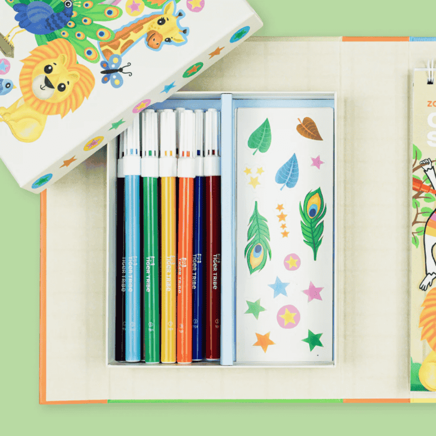 Tiger Tribe Boyama Seti - Hayvanat Bahçesi - 9341736101212 Tiger Tribe Boyama Seti - Hayvanat Bahçesi - 6-0294 - 9341736101212