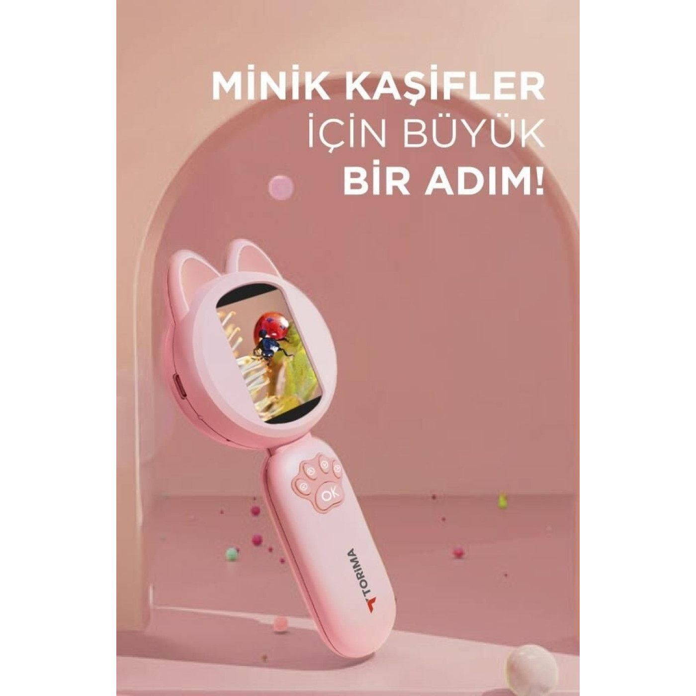 Torima TSM-02 Mini Dijital Pembe Mikroskop