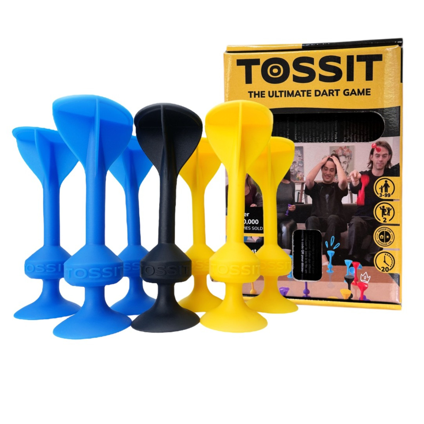 Tossit Silikon Dart - Başlangıç Seti - Mavi/Sarı - 4745010377723 - 4745010377723