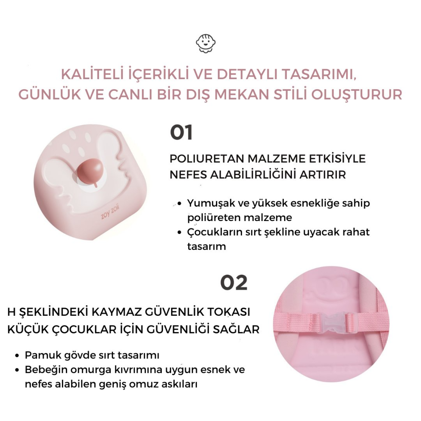 Zoyzoii - Animal Serisi Sırt Çantası / Pink Fox Zoyzoii - Animal Serisi Sırt Çantası / Pink Fox