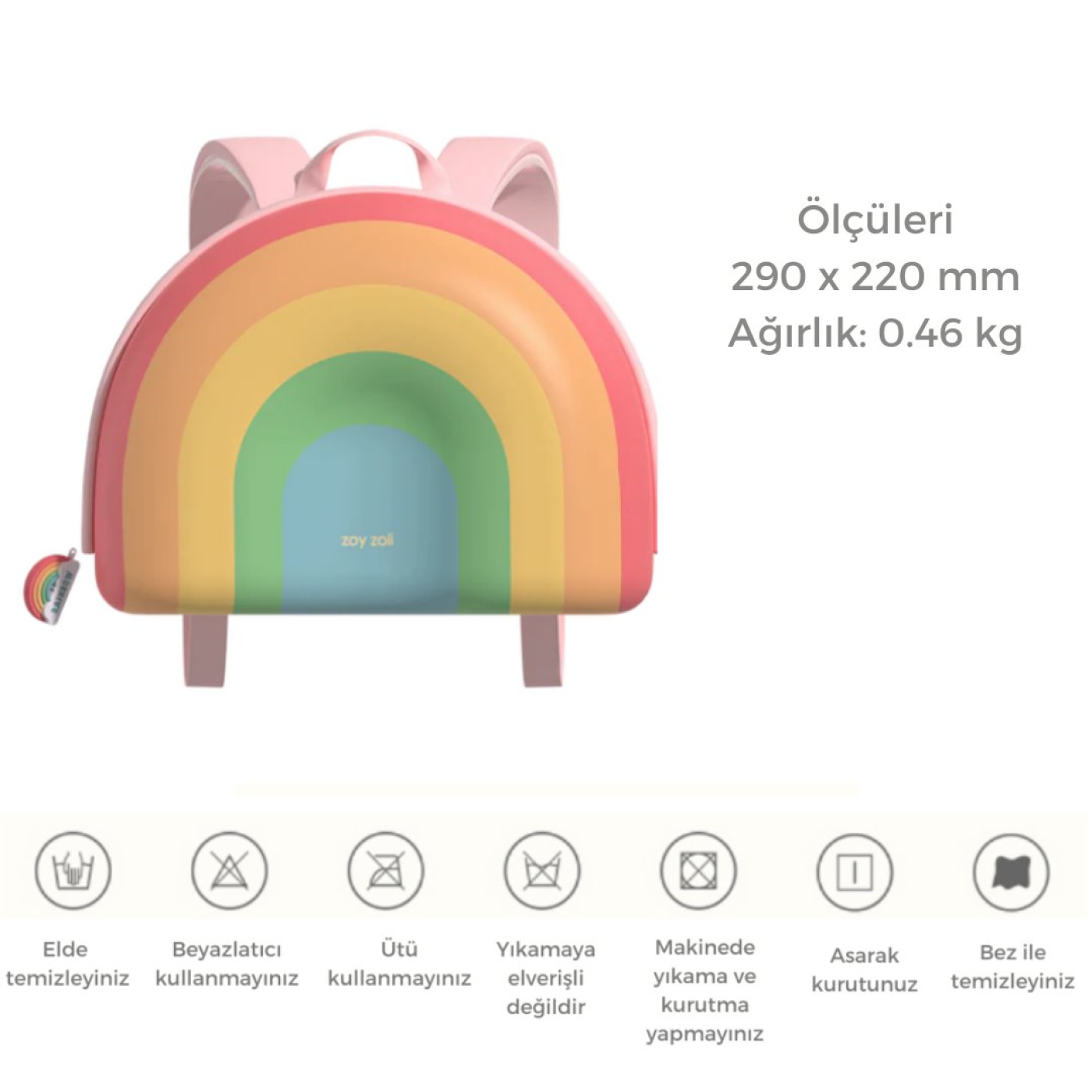 Zoyzoii Dream Serisi Sırt Çantası / Sugar Heart Rainbow