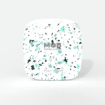 Turkuaz Terazzo Tavşan Masaüstü Saati Ve Gece Lambası Turkuaz Terazzo Tavşan Masaüstü Saati Ve Gece Lambası