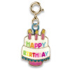 Gold Birthday Cake Charm - CICC1395 - 794187084921