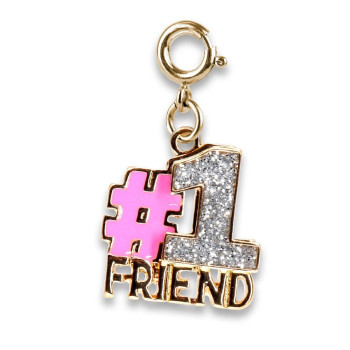 Charm it - Gold Glitter #1 Friend Charm