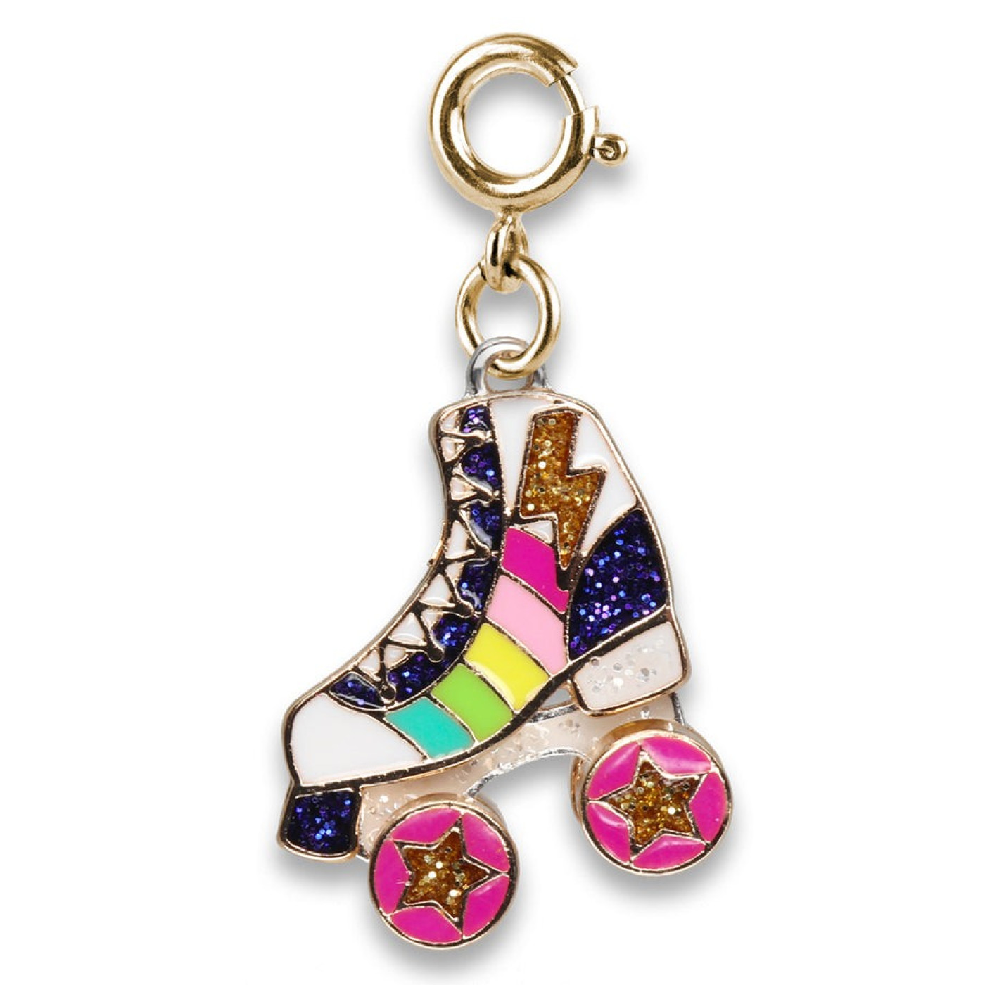 Gold Rainbow Rollerskate Charm - CICC1404 - 794187085607