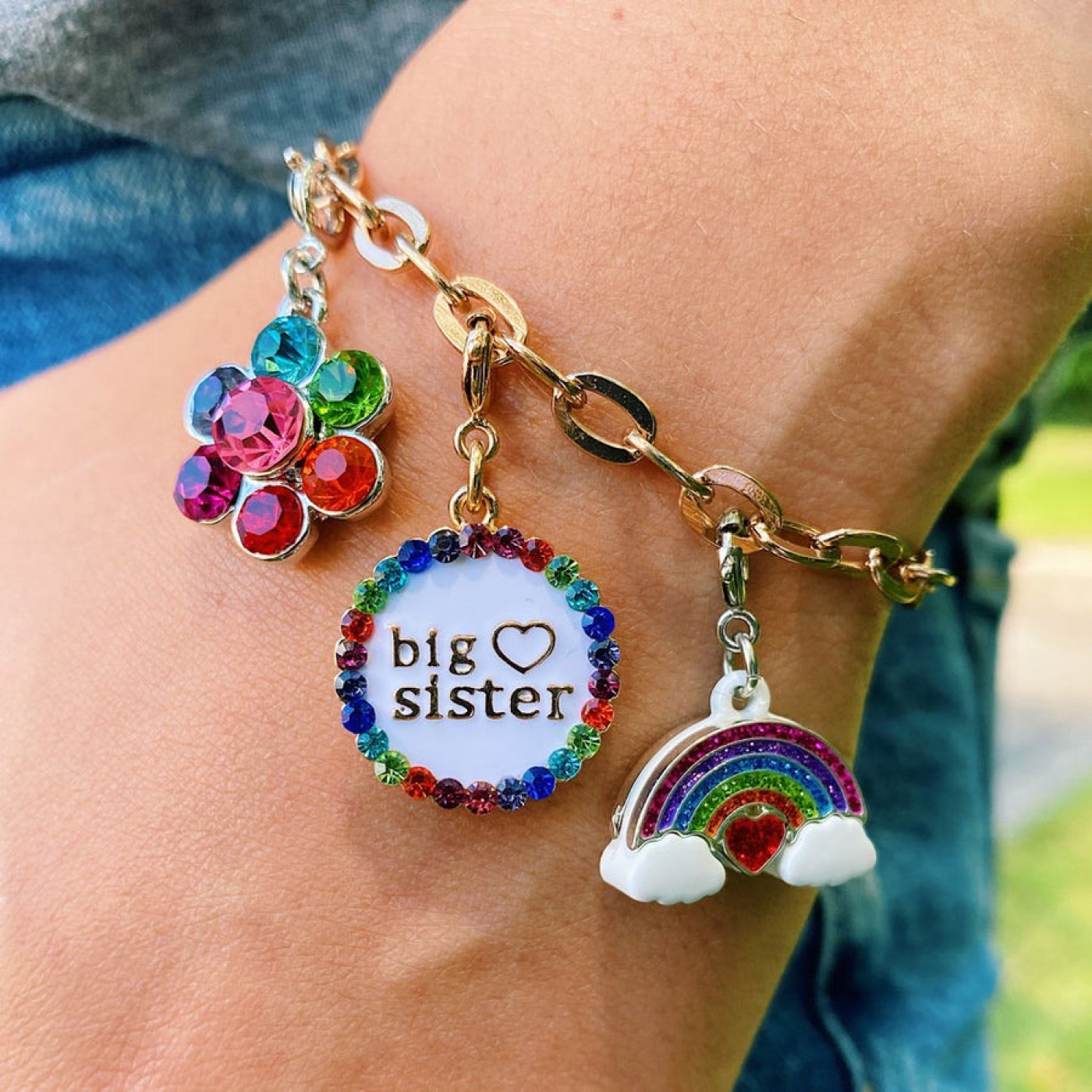 Gold Big Sister Charm - CICC1424 - 794187089728