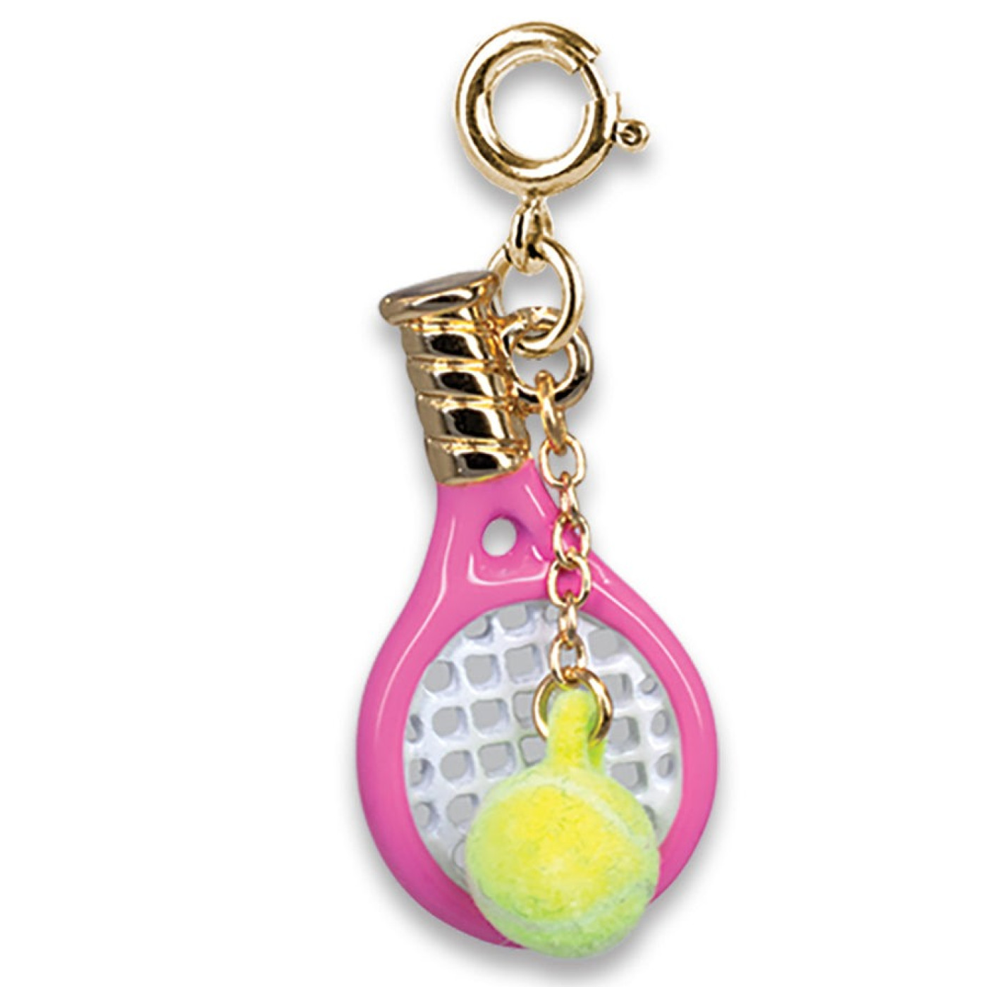 Gold Tennis Racquet Charm - CICC1488 - 794187094678