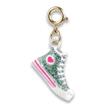 Charm it - Gold Glitter High Top Sneaker Charm