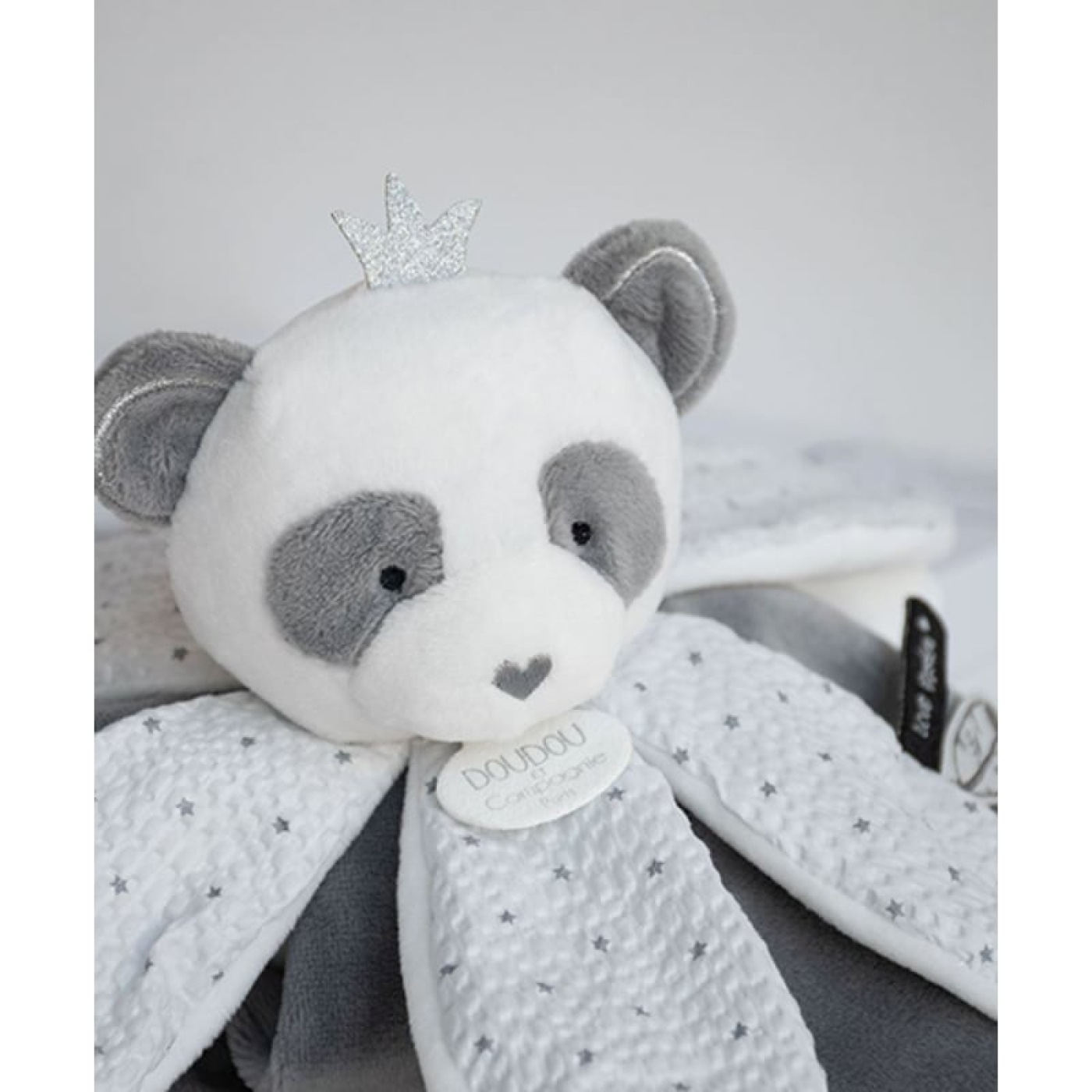 Doudou Hediye Kutulu Gri Panda Uyku Arkadaşı 26 Cm - DC3548 - 3700335235487