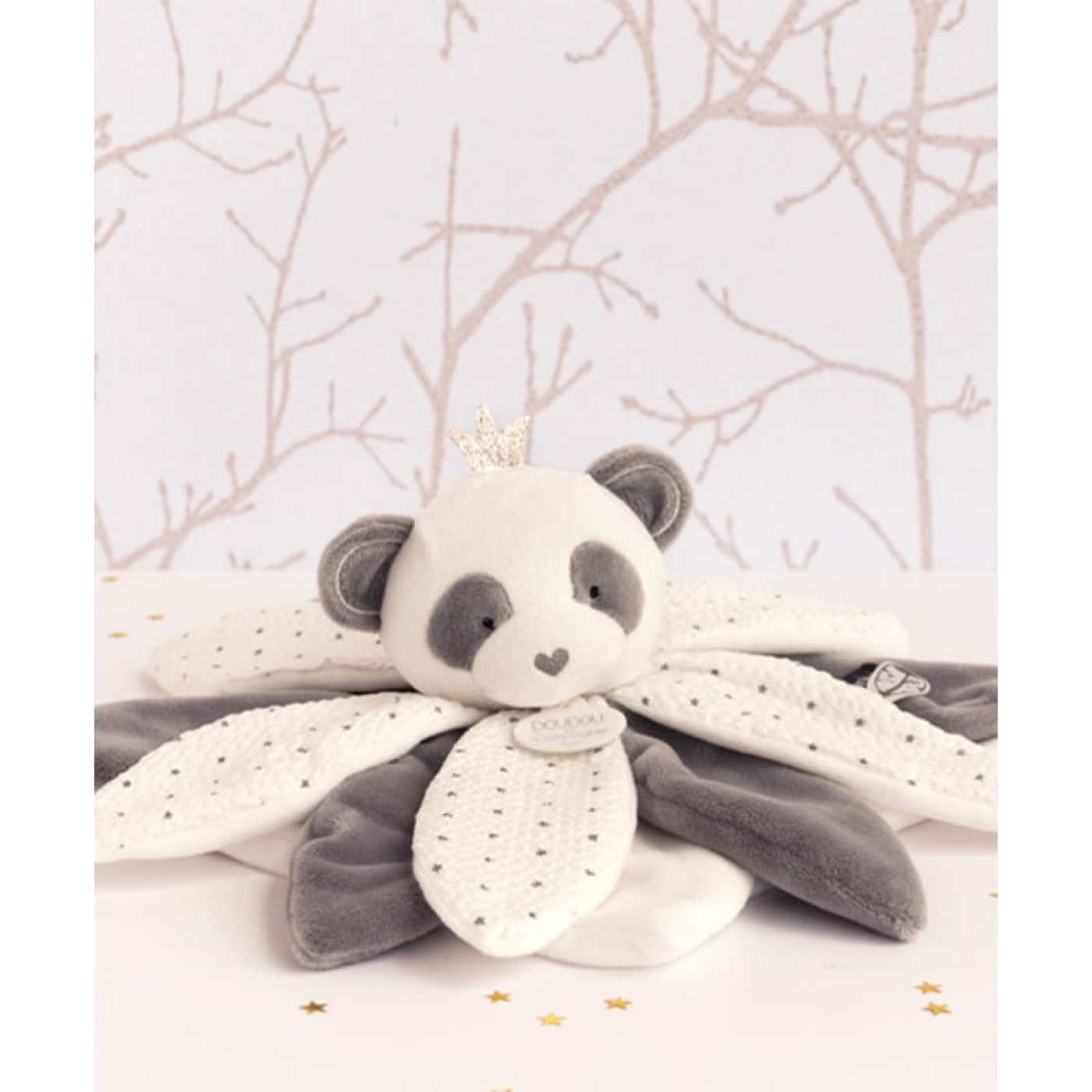 Doudou Hediye Kutulu Gri Panda Uyku Arkadaşı 26 Cm - DC3548 - 3700335235487