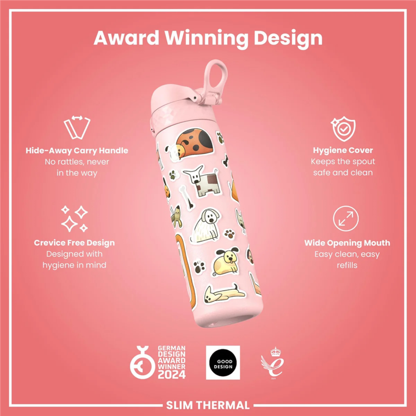 ION8 ION8 - İnce Su Termosu - Köpekler - 500 ml - Sızdırmaz - 1.990,00TL TL - Kiki's Corner ION8 ION8 - İnce Su Termosu - Köpekler - 500 ml - Sızdırmaz - Termos Görseli