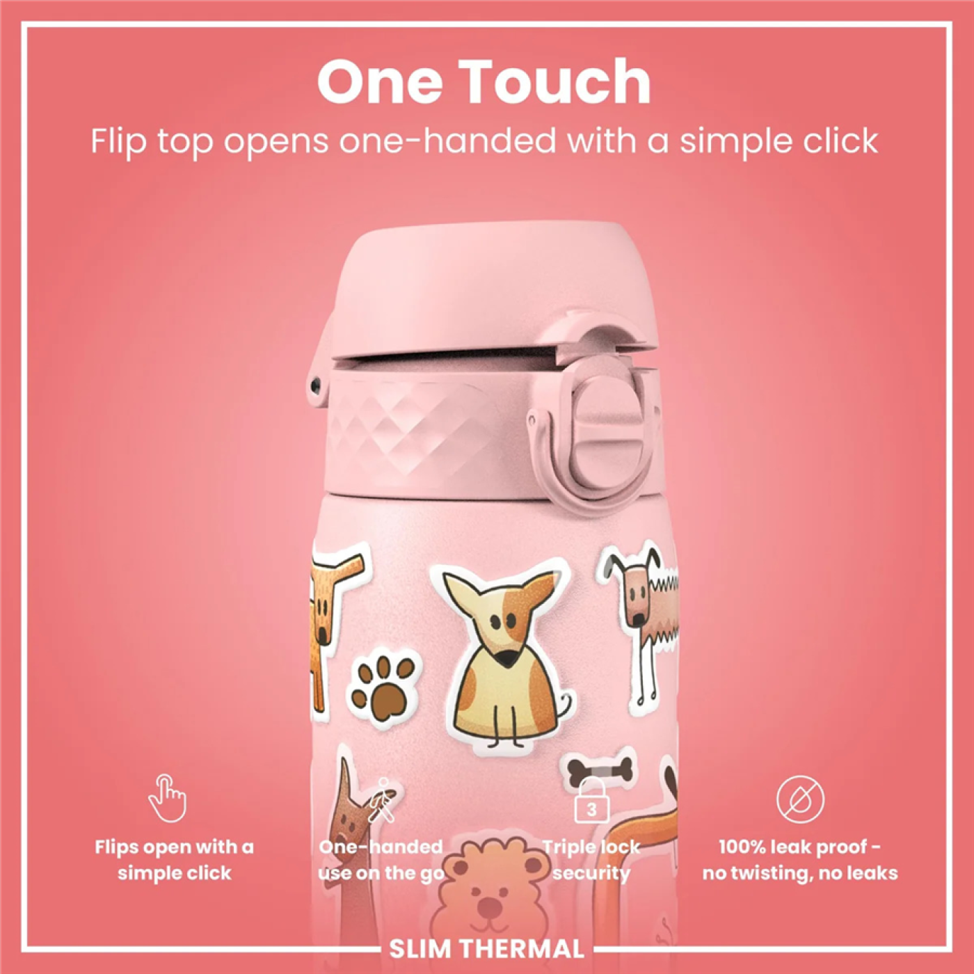 ION8 ION8 - İnce Su Termosu - Köpekler - 500 ml - Sızdırmaz - 1.990,00TL TL - Kiki's Corner ION8 ION8 - İnce Su Termosu - Köpekler - 500 ml - Sızdırmaz - Termos Görseli